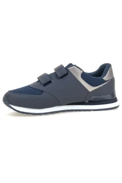 Sneakers blu con doppio strap in tessuto e materiale sintetico Tiglio 69103