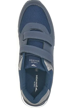 Sneakers blu con doppio strap in tessuto e materiale sintetico Tiglio 69103