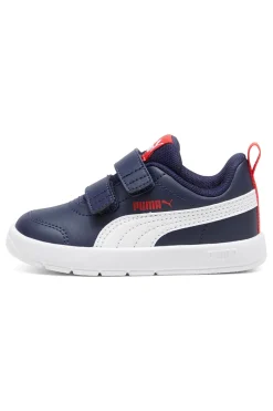 Sneakers blu con doppio strappo e dettagli bianchi Puma Courtflex V3 V Inf