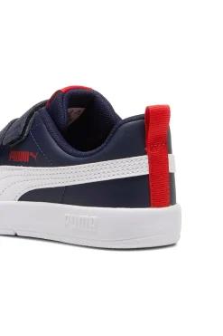 Sneakers blu con doppio strappo e dettagli bianchi Puma Courtflex V3 V PS