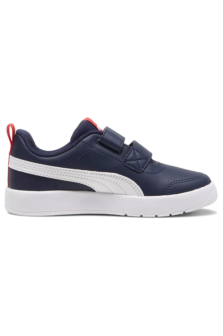Sneakers blu con doppio strappo e dettagli bianchi Puma Courtflex V3 V PS