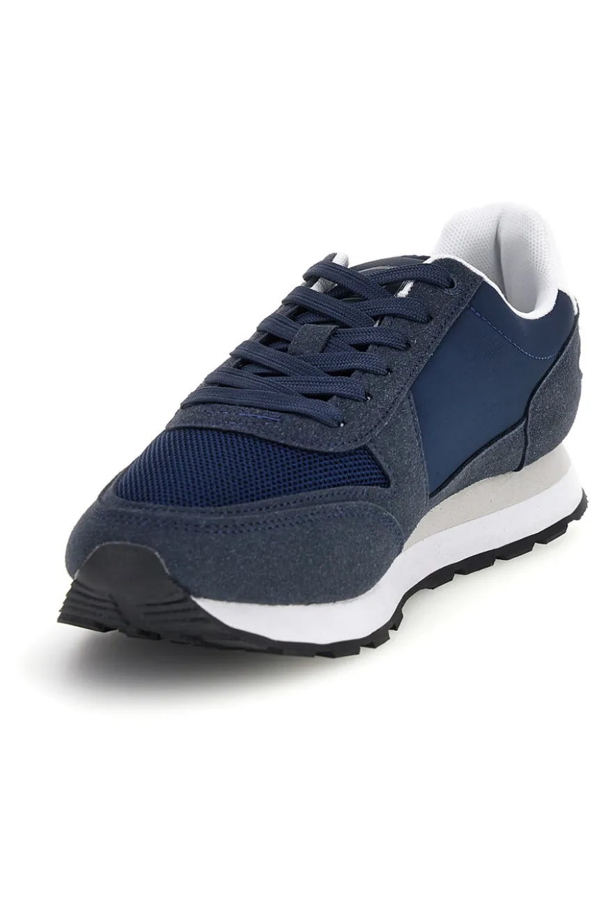 Sneakers blu con inserti a contrasto e lacci Carrera CAM12100M3737