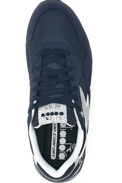 Sneakers blu con inserti grigi in tessuto tecnico Diadora N.92