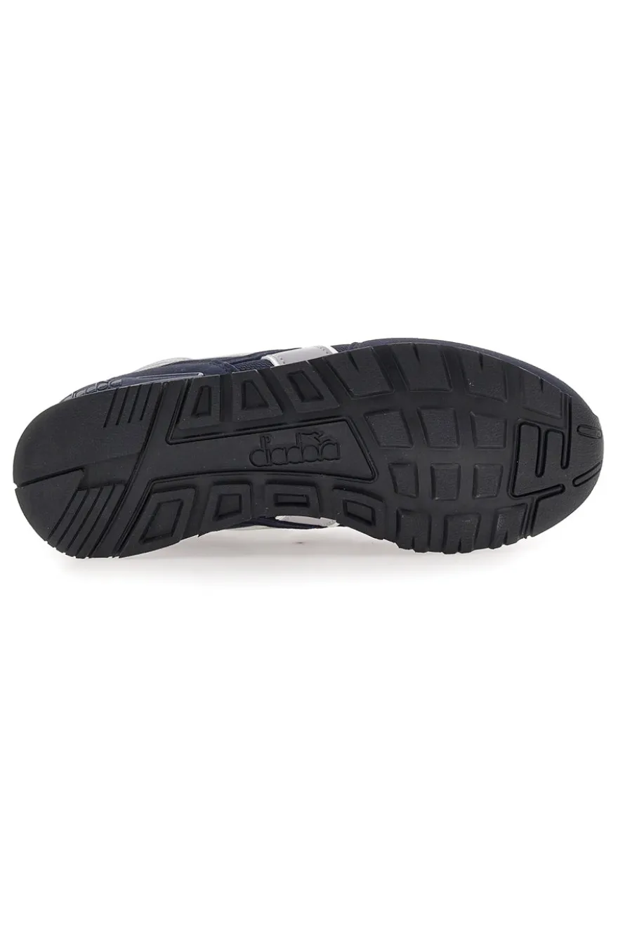 Sneakers blu con inserti grigi in tessuto tecnico Diadora N.92