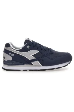 Sneakers blu con inserti grigi in tessuto tecnico Diadora N.92