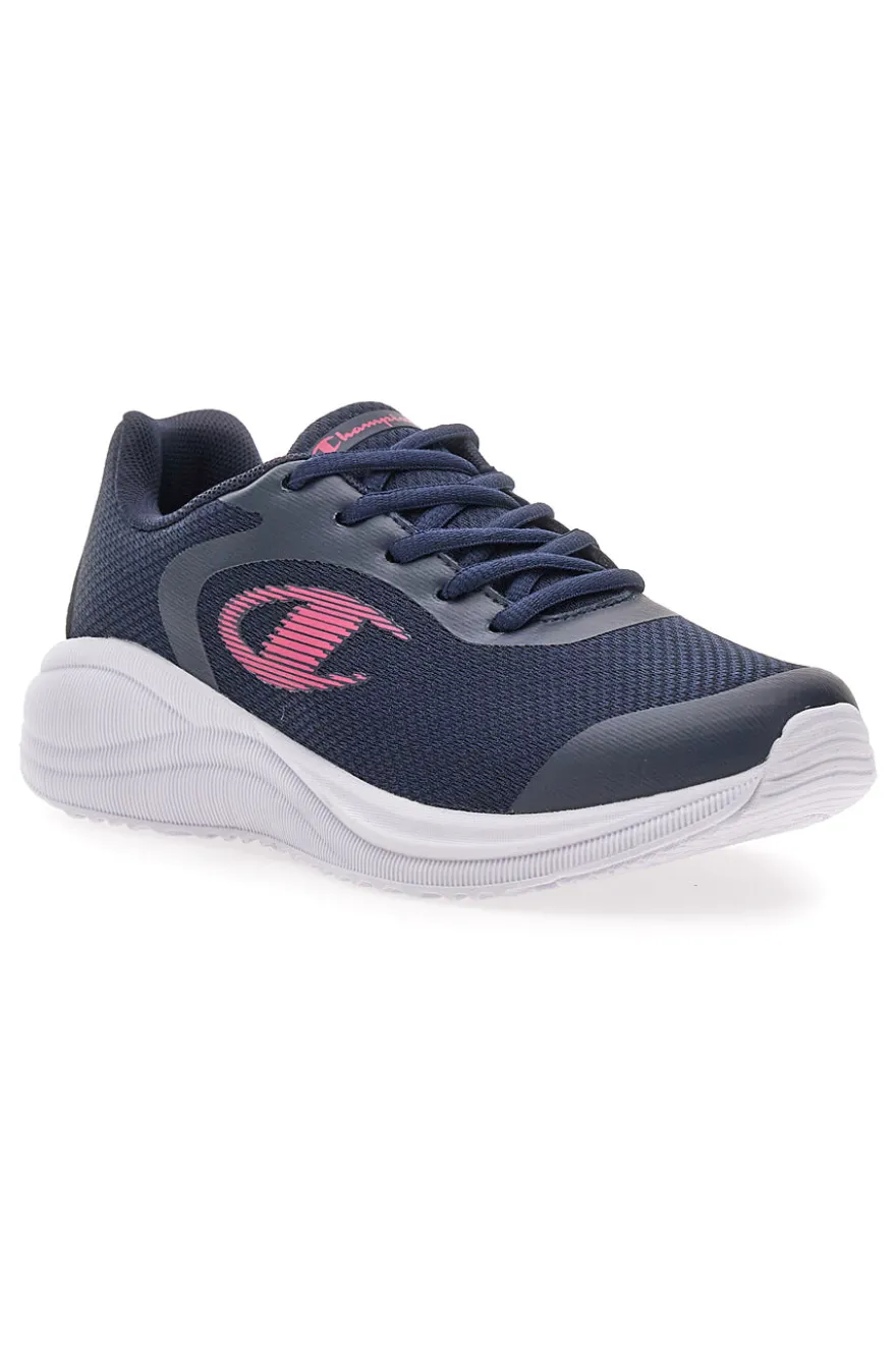 Sneakers blu con logo rosa in mesh traspirante Champion SYPHON ENGAGE MESH G GS