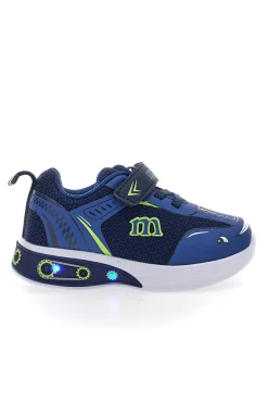 Sneakers blu con luci a LED e dettagli grafici M-Kids MG251551