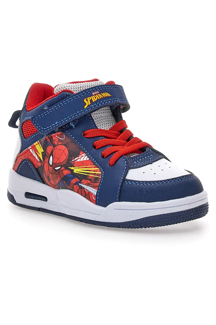 Sneakers blu con luci e chiusura a strappo Spiderman M13194MC