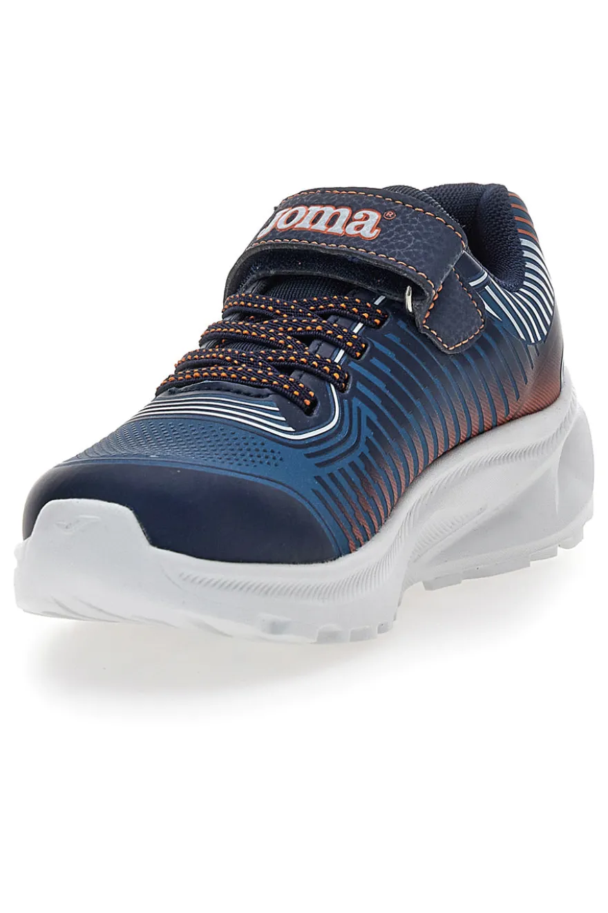 Sneakers blu con luci e chiusura a strappo Joma Aquiles JR 2503
