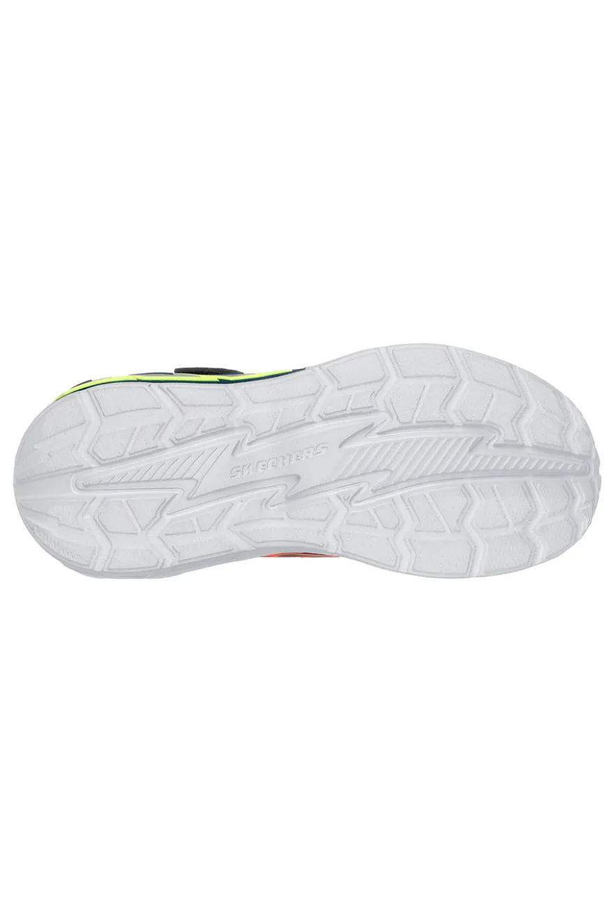 Sneakers blu con luci e dettagli arancioni Skechers Light Storm 2.0 Bolt-Brights