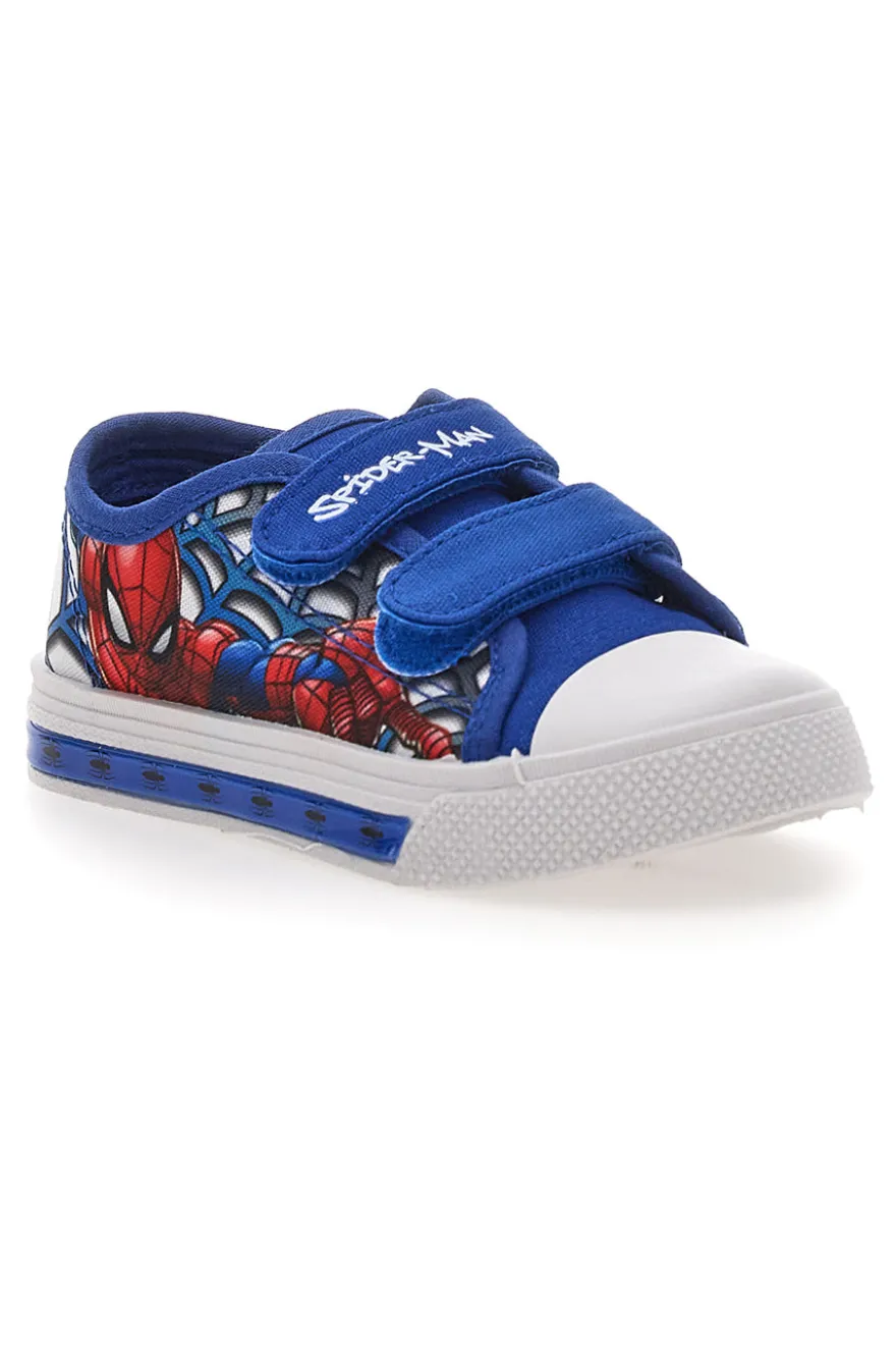 Sneakers Blu con Luci e Punta in Gomma Bianca SPIDERMAN R1310509T