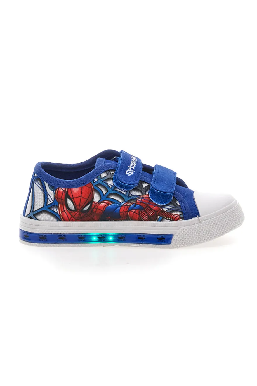 Sneakers Blu con Luci e Punta in Gomma Bianca SPIDERMAN R1310509T
