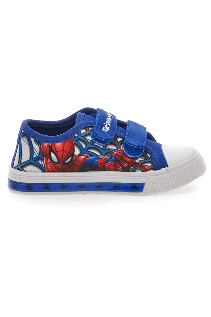 Sneakers Blu con Luci e Punta in Gomma Bianca SPIDERMAN R1310509T