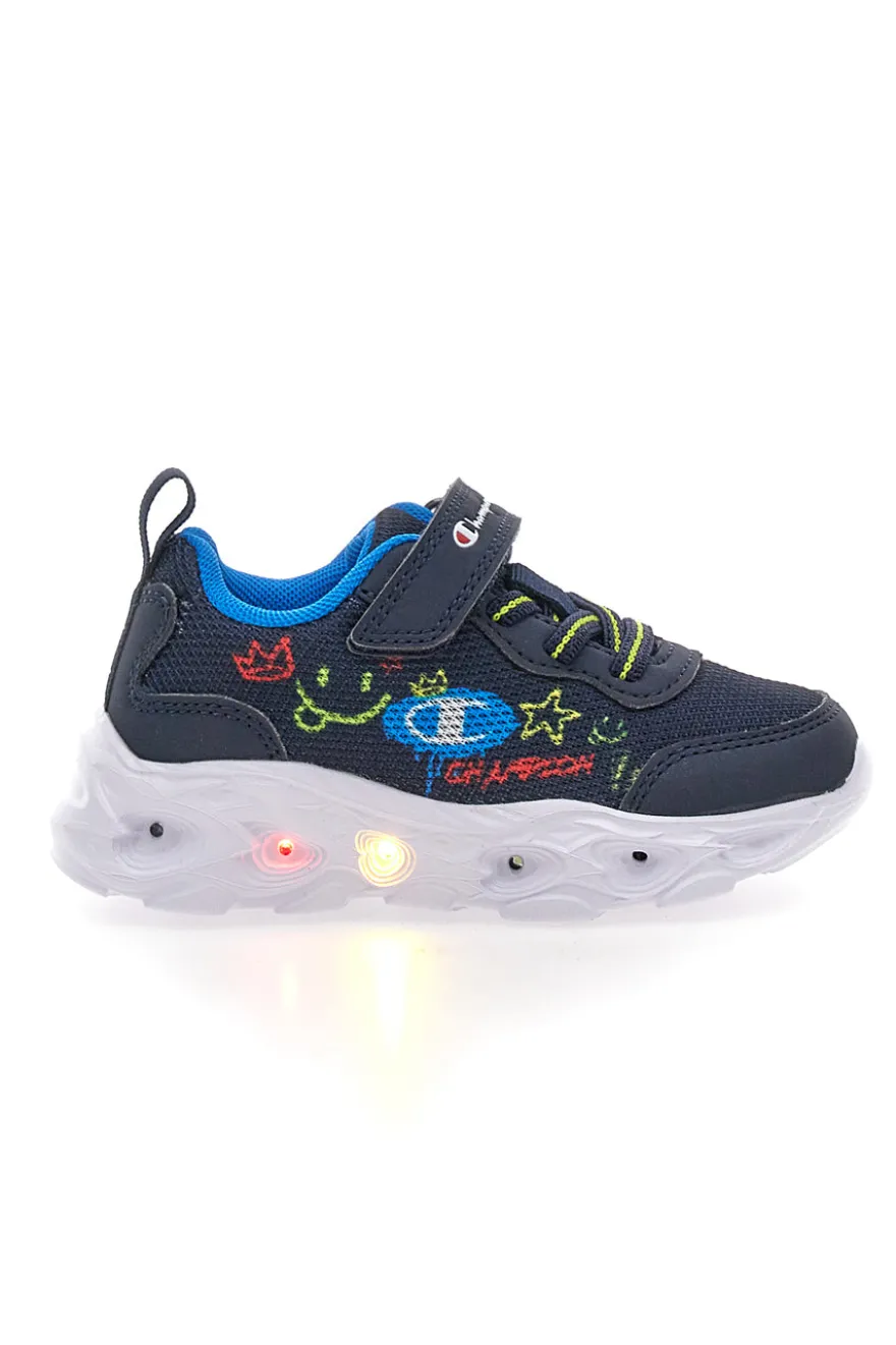 Sneakers blu con luci e stampa grafica Champion Funfair Print B TD