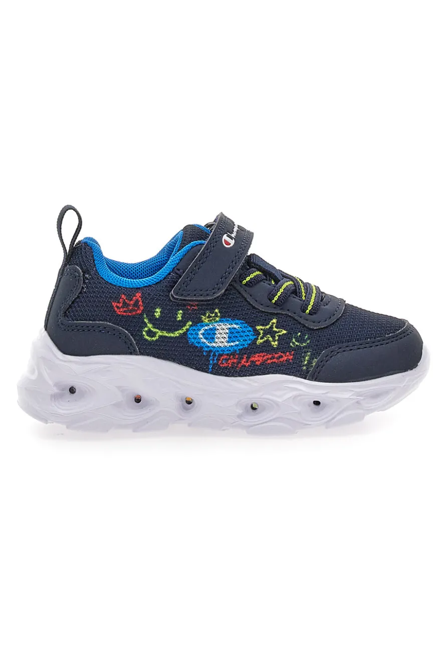 Sneakers blu con luci e stampa grafica Champion Funfair Print B TD