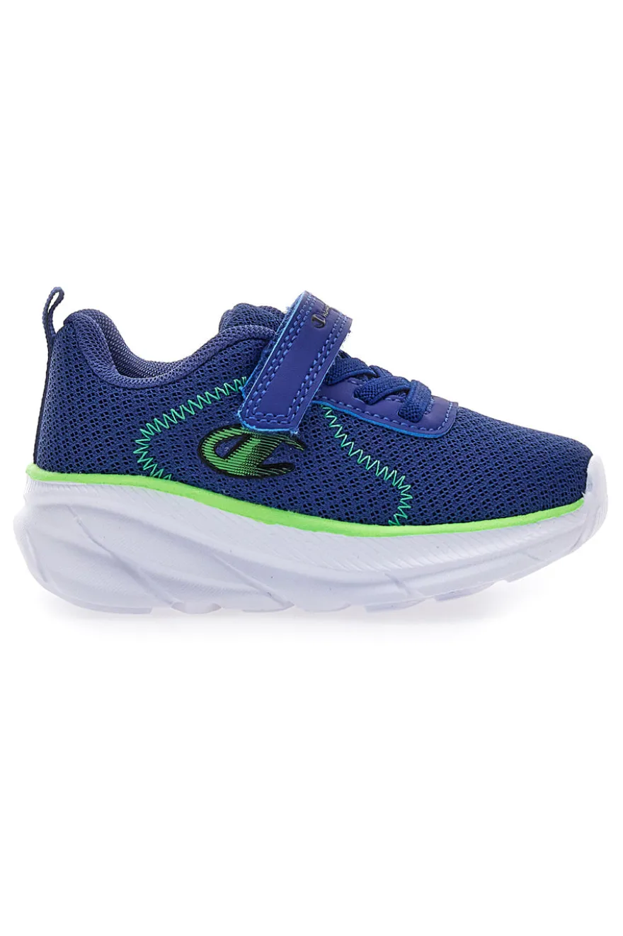 Sneakers blu con rete e strappo Champion HRO J B TD Low Cut