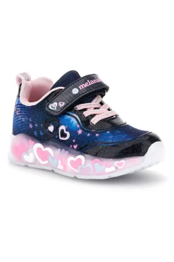 Sneakers blu con strappi e luci Mkids MJ6036