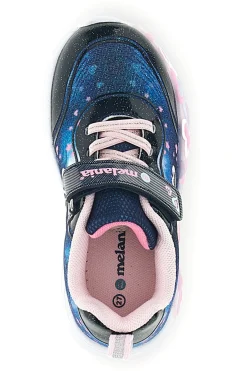 Sneakers blu con strappi e luci Mkids MJ6036