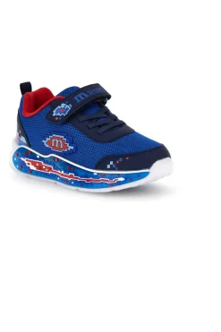 Sneakers blu con strappi e luci Mkids MJ6040
