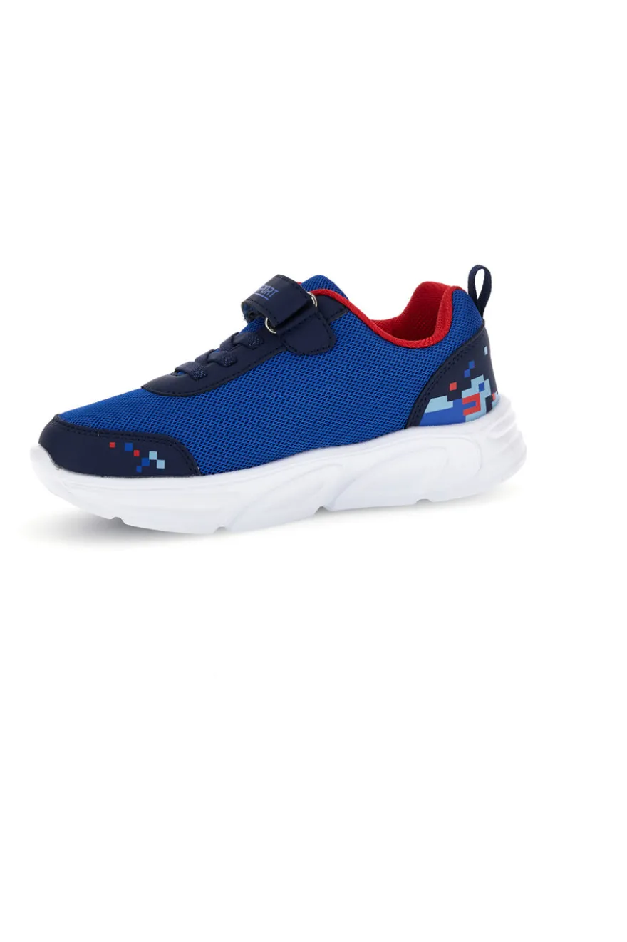 Sneakers blu con strappi e luci Mkids MJ6040