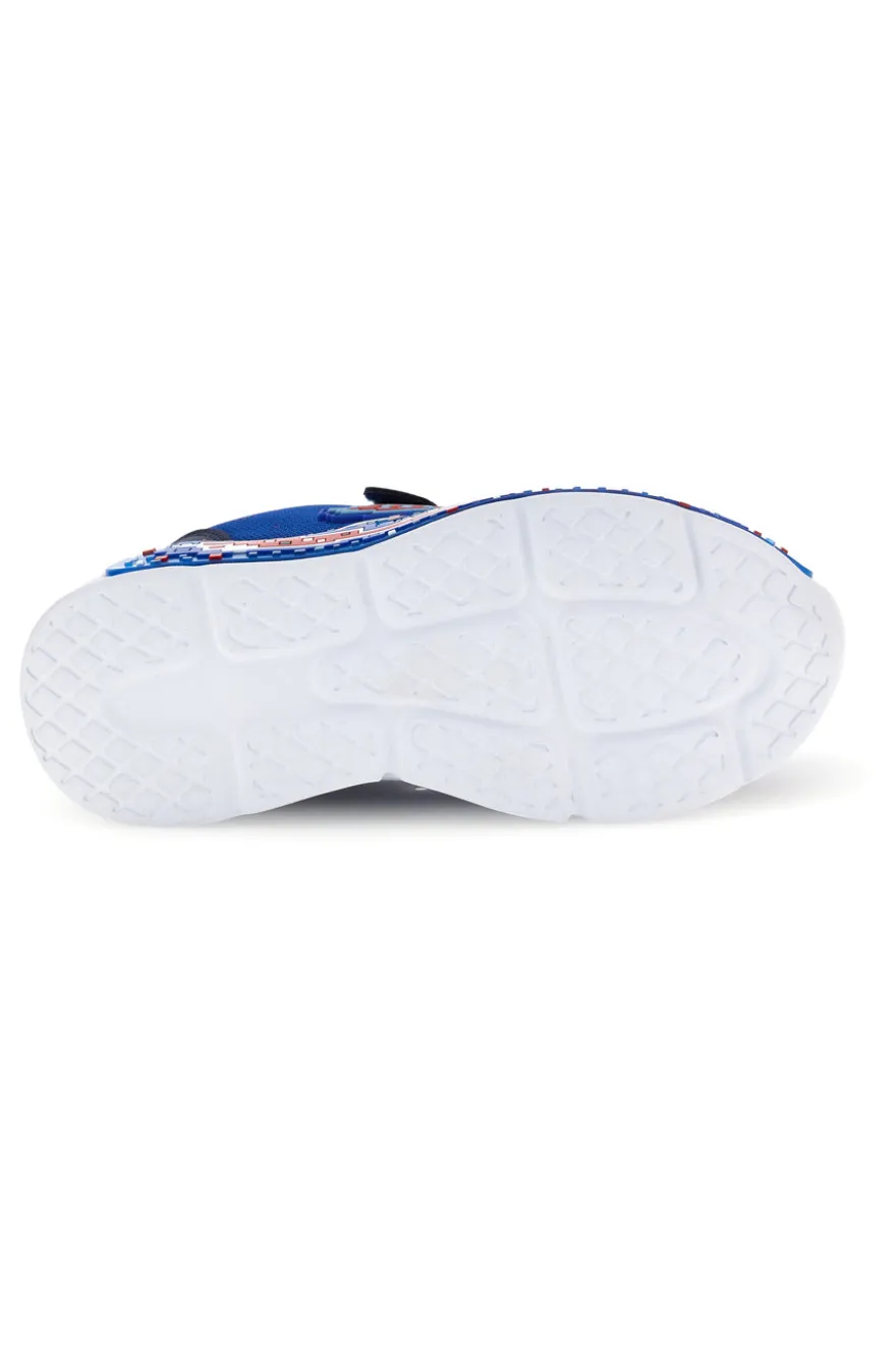 Sneakers blu con strappi e luci Mkids MJ6040
