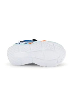Sneakers blu con strappo, luci e dettagli marini M kids MJ6031