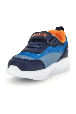 Sneakers blu con strappo, luci e dettagli marini M kids MJ6031