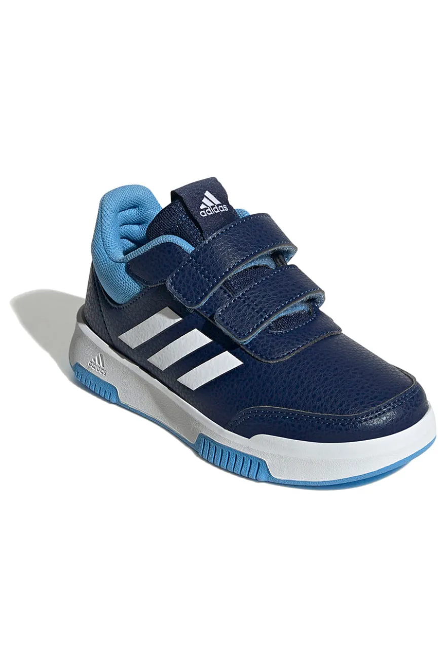 Sneakers blu con strisce bianche chiusura a strappo Adidas Tensaur Sport 2.0 CF K