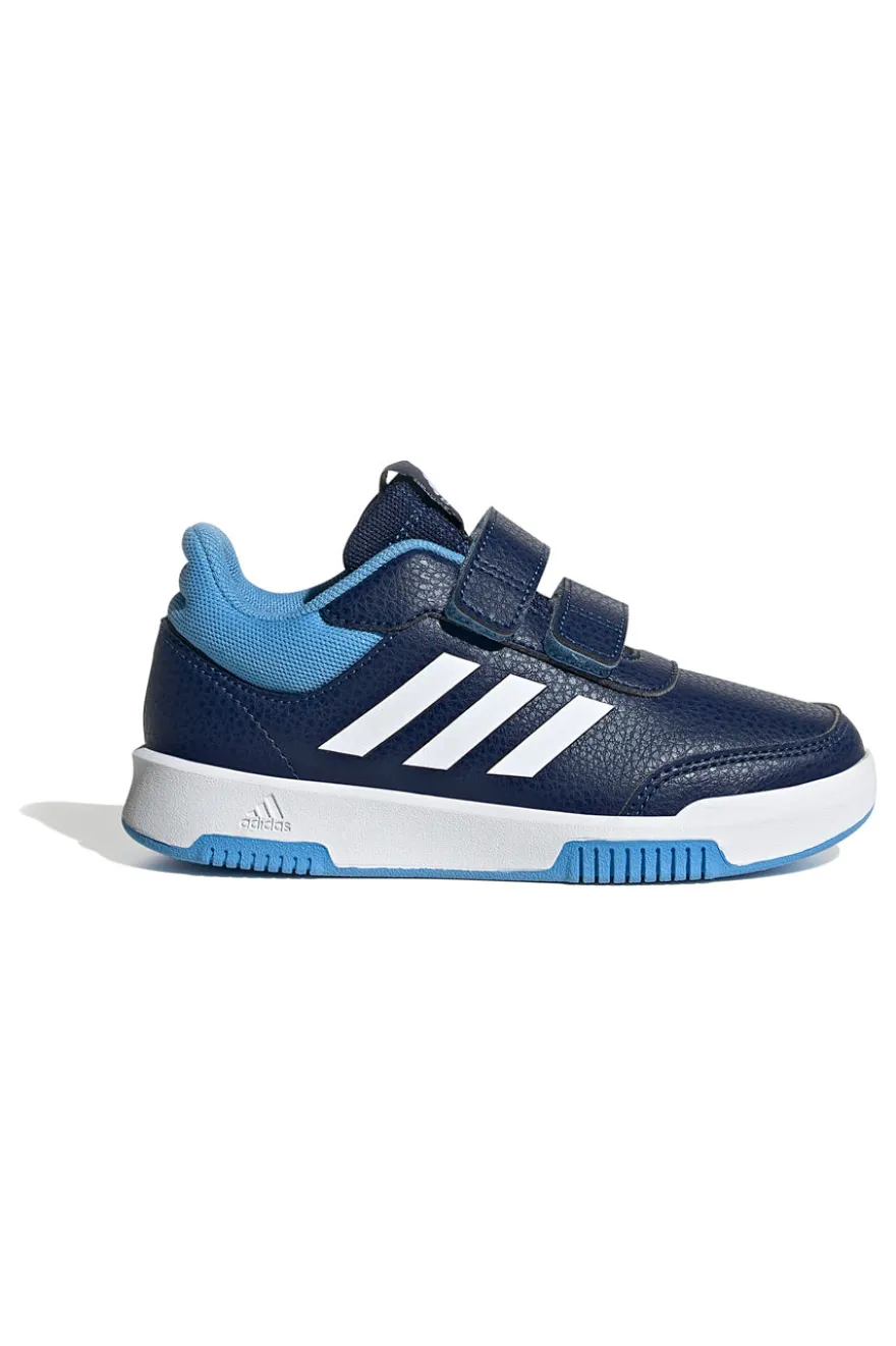 Sneakers blu con strisce bianche chiusura a strappo Adidas Tensaur Sport 2.0 CF K