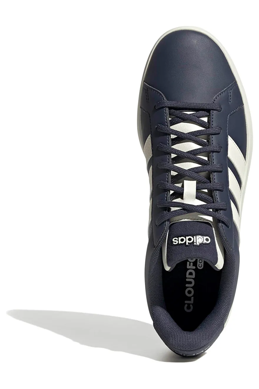 Sneakers blu con strisce bianche Adidas GRAND COURT BASE 3.0