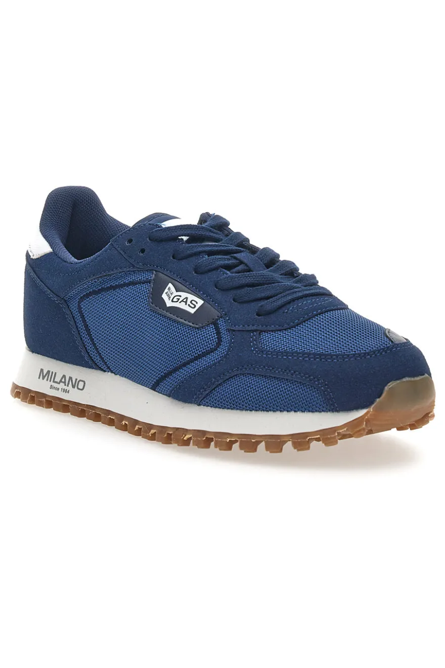 Sneakers Blu Con Suola a Contasto Gas Spidy Mix