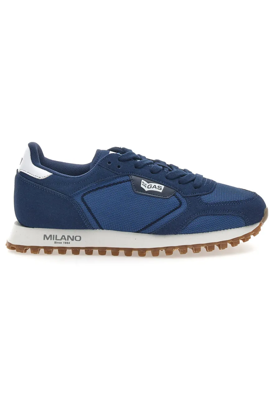 Sneakers Blu Con Suola a Contasto Gas Spidy Mix