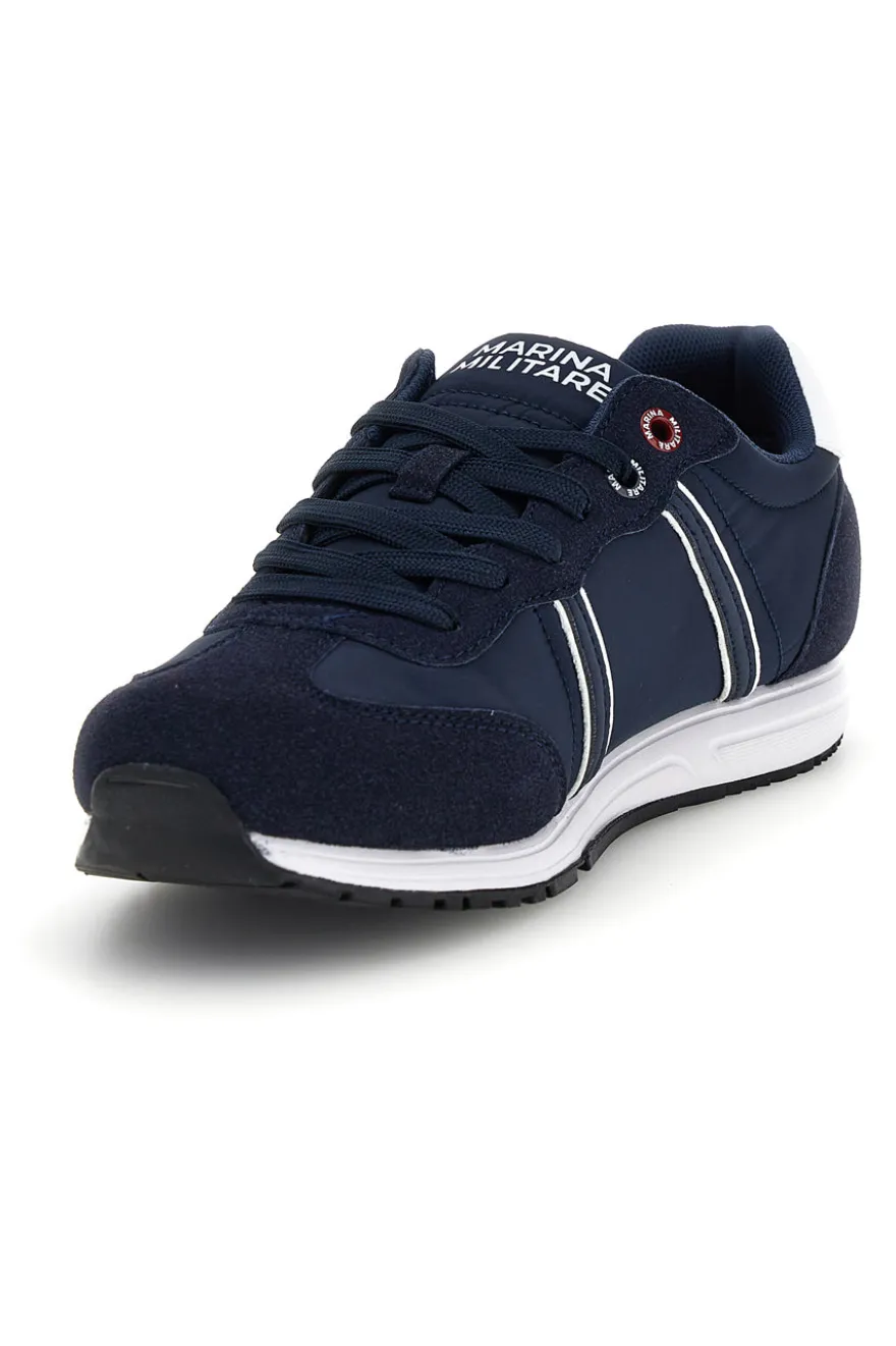 Sneakers blu con suoletta estraibile Marina Militare MM255