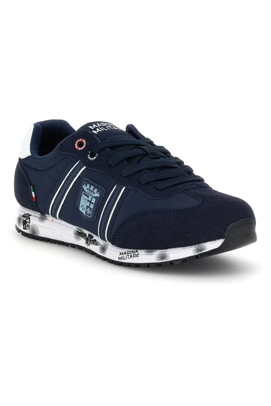 Sneakers blu con suoletta estraibile Marina Militare MM255