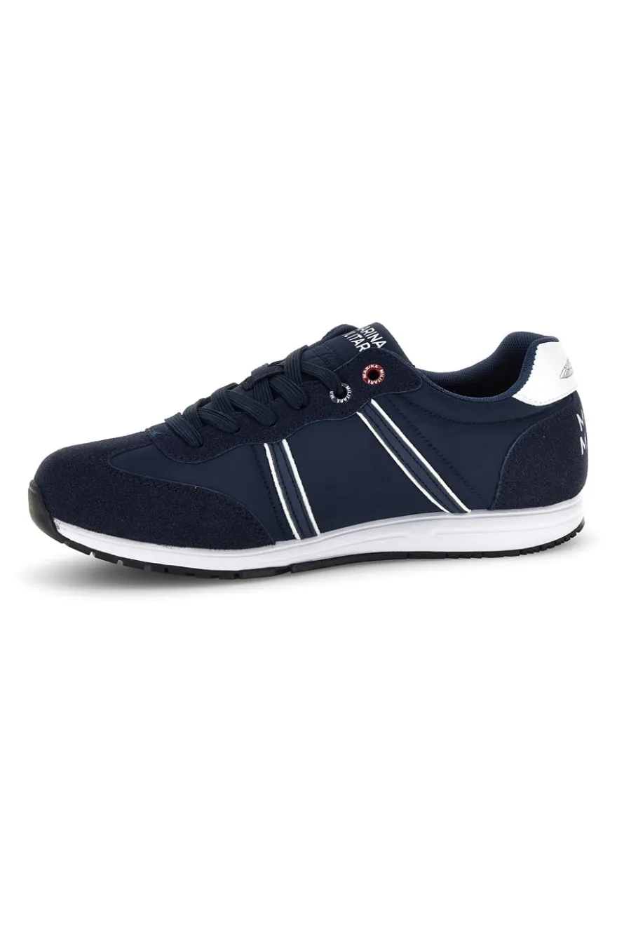 Sneakers blu con suoletta estraibile Marina Militare MM255