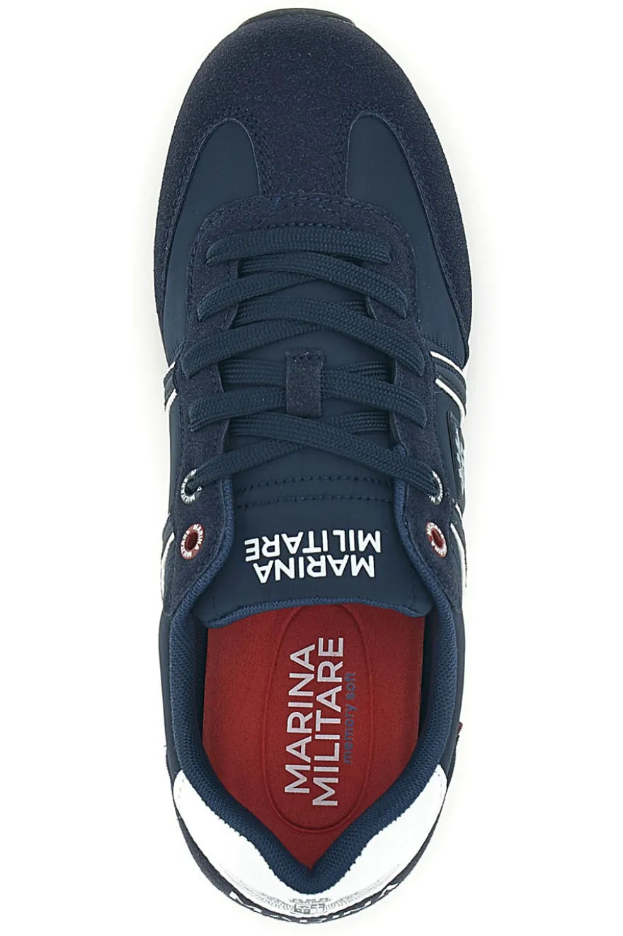 Sneakers blu con suoletta estraibile Marina Militare MM255