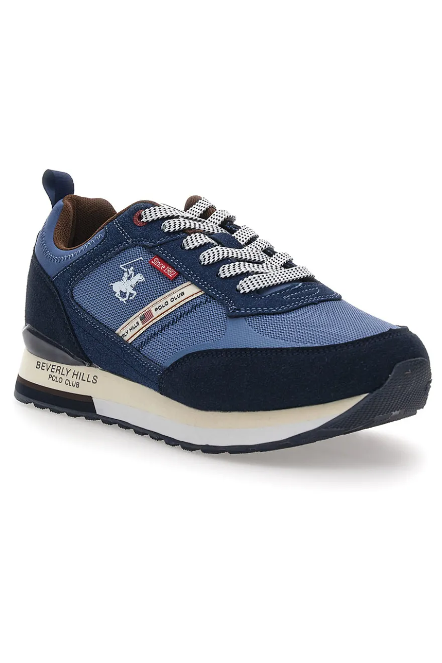 Sneakers Blu con Tomaia in Mesh Beverly Mix BEVERLY HILLS POLO CLUB