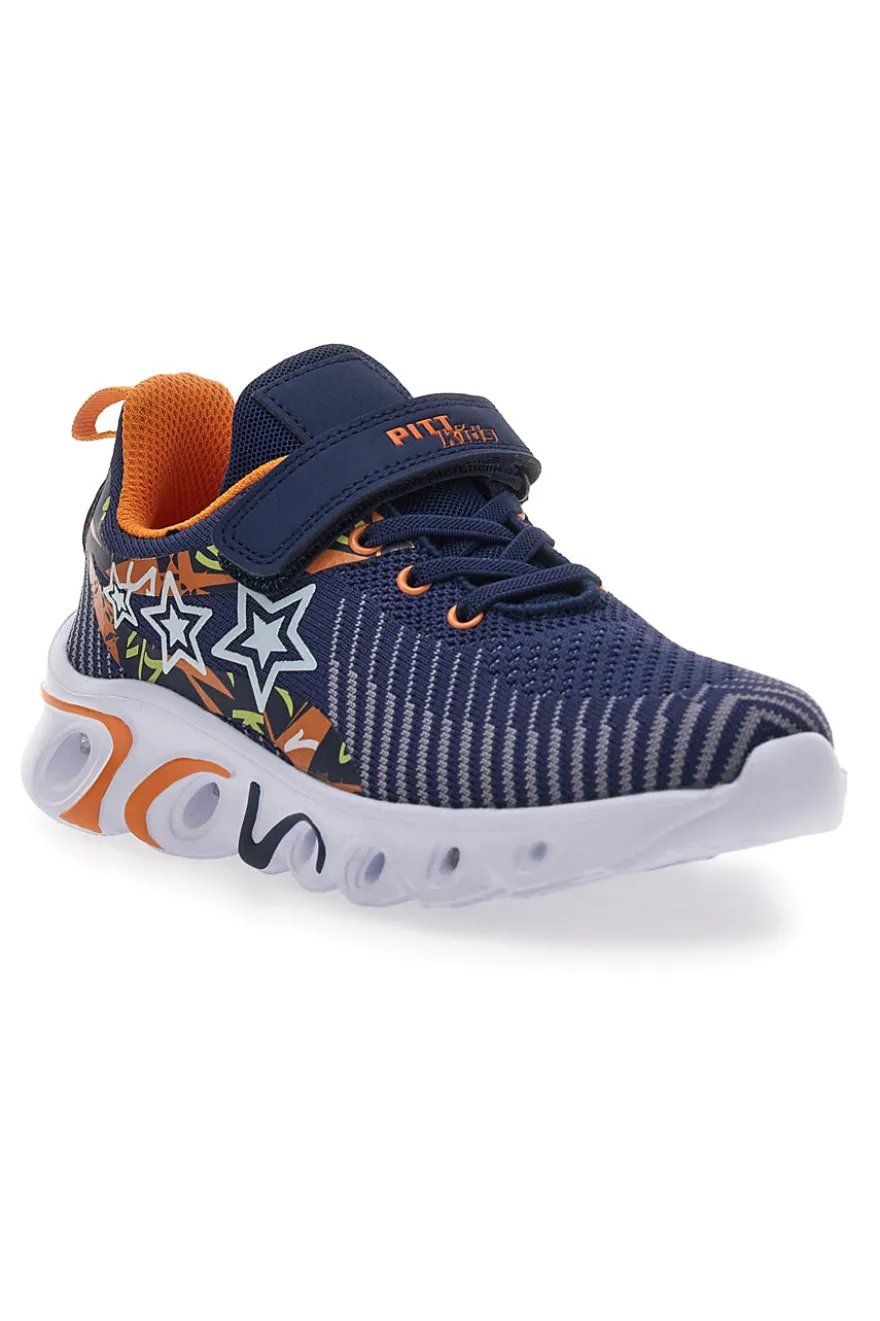 Sneakers Blu con Tomaia in Mesh e Velcro PITT KIDS K191562