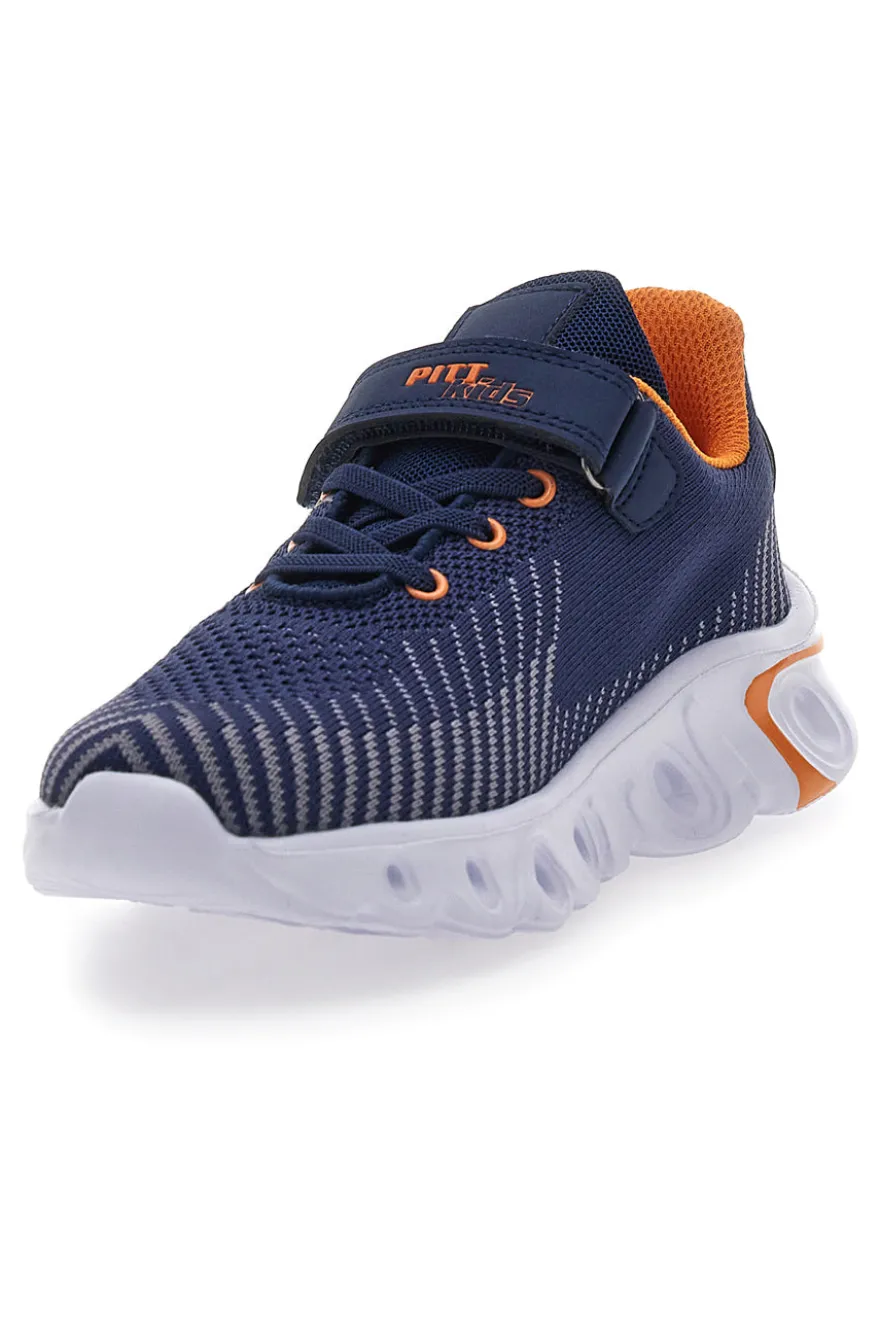 Sneakers Blu con Tomaia in Mesh e Velcro PITT KIDS K191562