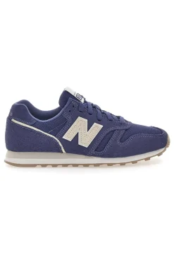 Sneakers blu con tomaia in pelle New Balance 373