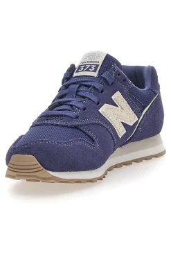 Sneakers blu con tomaia in pelle New Balance 373