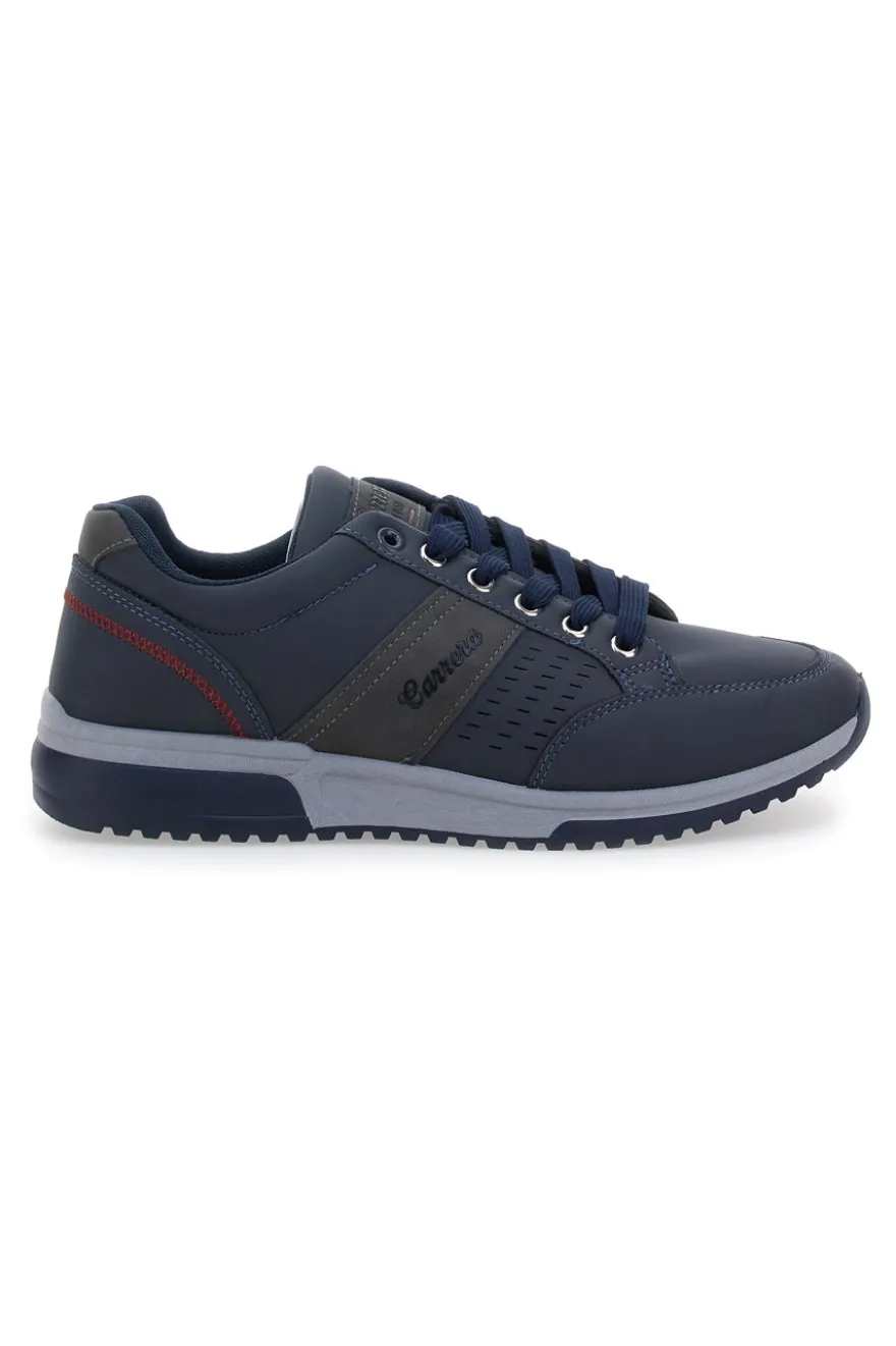 Sneakers blu con tomaia liscia CARRERA 45901