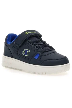 Sneakers blu con velcro e dettagli verdi Champion RD18 LOW COMB B PS