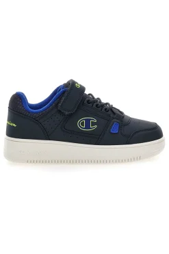 Sneakers blu con velcro e dettagli verdi Champion RD18 LOW COMB B PS