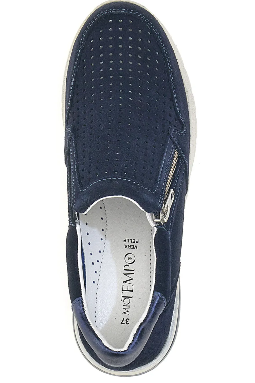 Sneakers Blu Con Zip Mio Tempo 19832