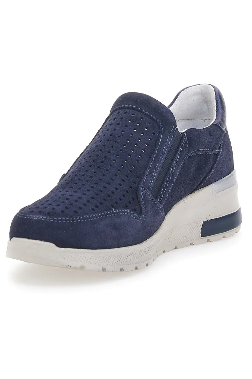 Sneakers Blu Con Zip Mio Tempo 19832