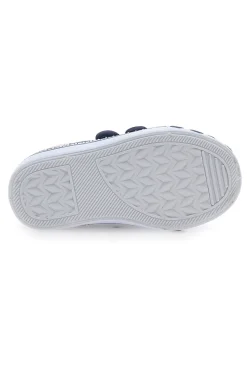 Sneakers blu denim con cuori e scritte a strappo PITT KIDS 224275