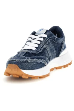 Sneakers blu denim inserti sfrangiati suoletta estraibile Freddy S2617FY7694