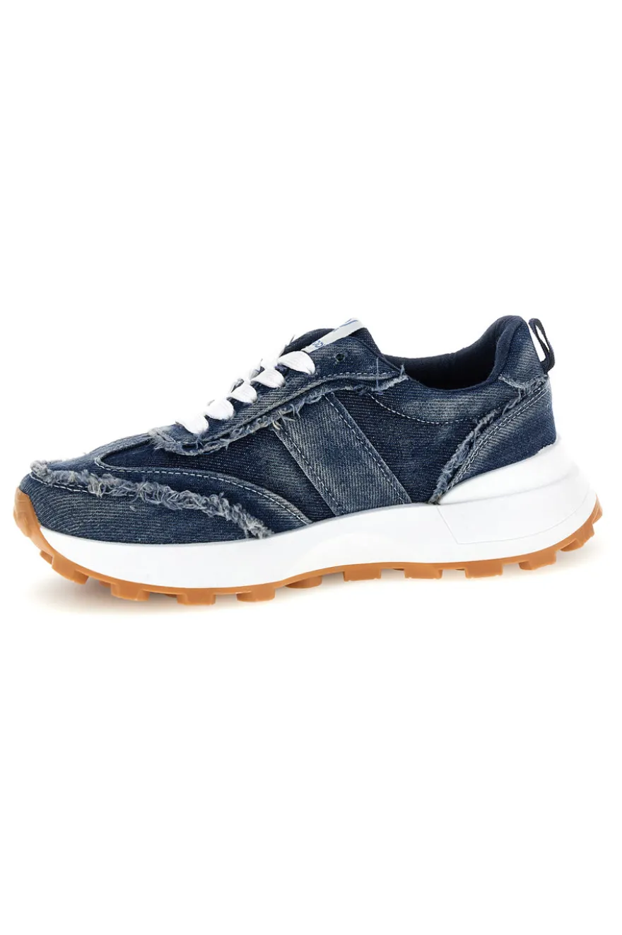 Sneakers blu denim inserti sfrangiati suoletta estraibile Freddy S2617FY7694