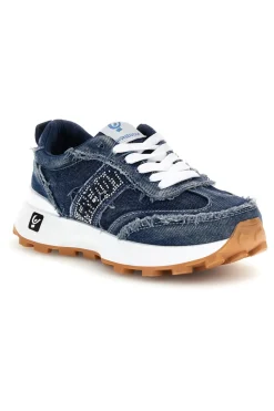 Sneakers blu denim inserti sfrangiati suoletta estraibile Freddy S2617FY7694